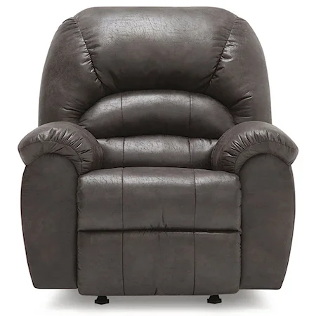 Casual Swivel Rocker Recliner Chair with Pillow Arms